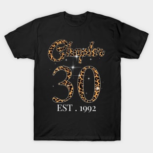 Chapter 30 Est. 1992 leopard Pattern T-Shirt